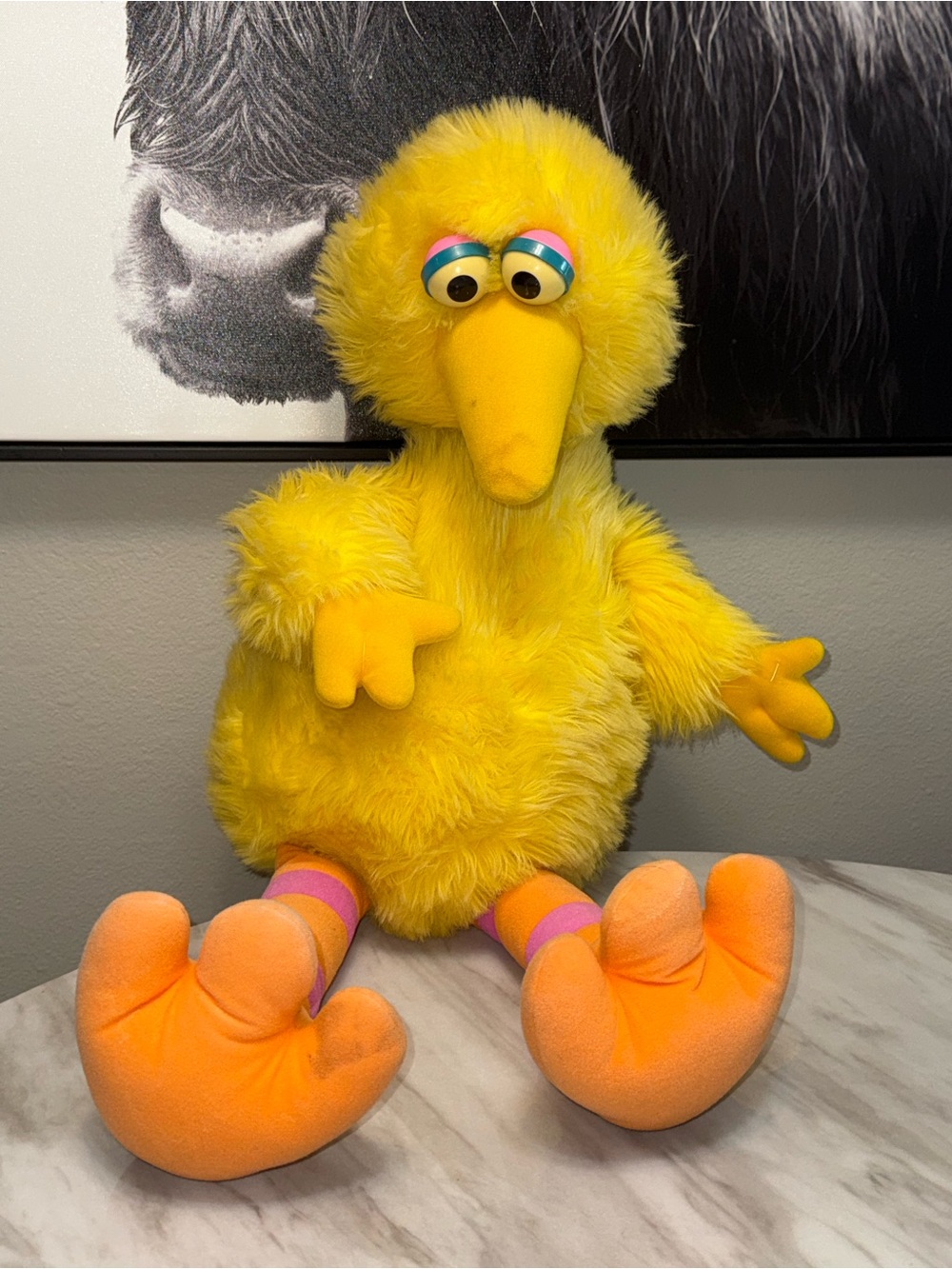 Sesame street Big bird stuffed animal vintage 1985 Hasbro